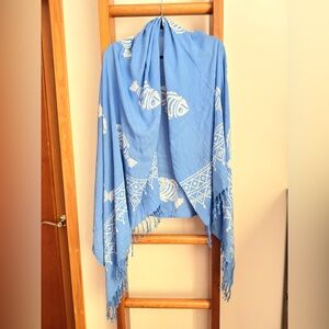 Fish Print Sarong Wrap Scarf